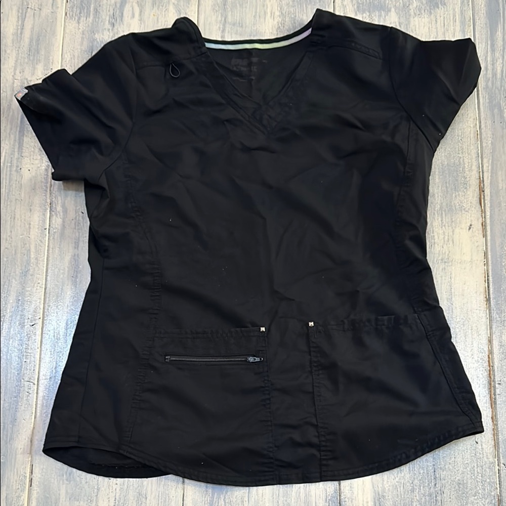 Black Short Sleeve Crew Neck Tee